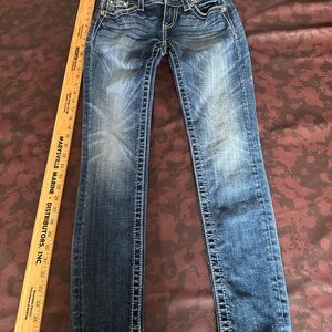 Miss Me Slim Fit Faded Blue Skinny Jeans